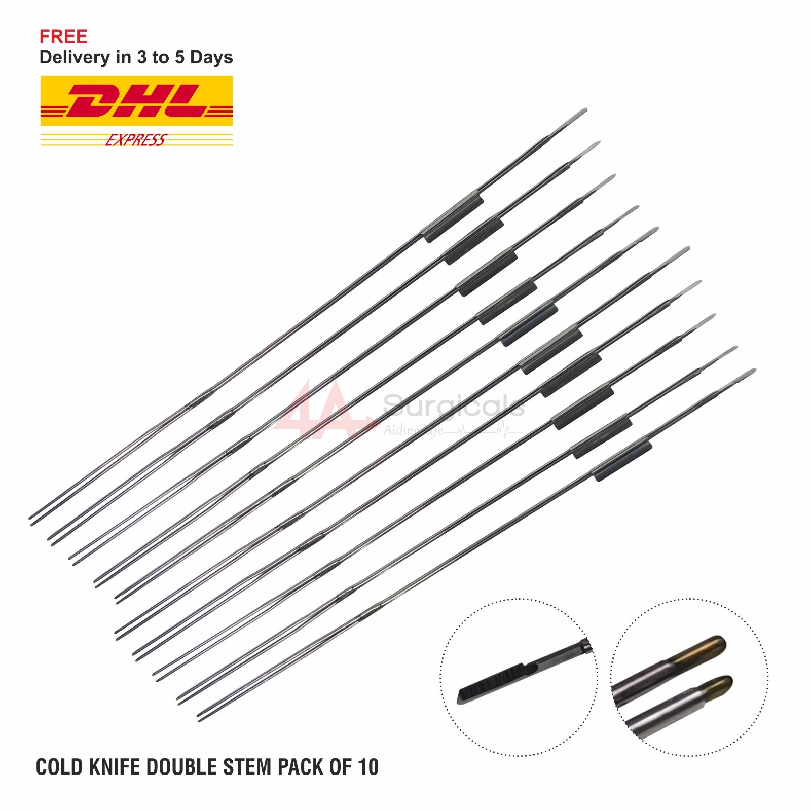 4A COLD KNIFE DOUBLE STEM  PACK OF 10