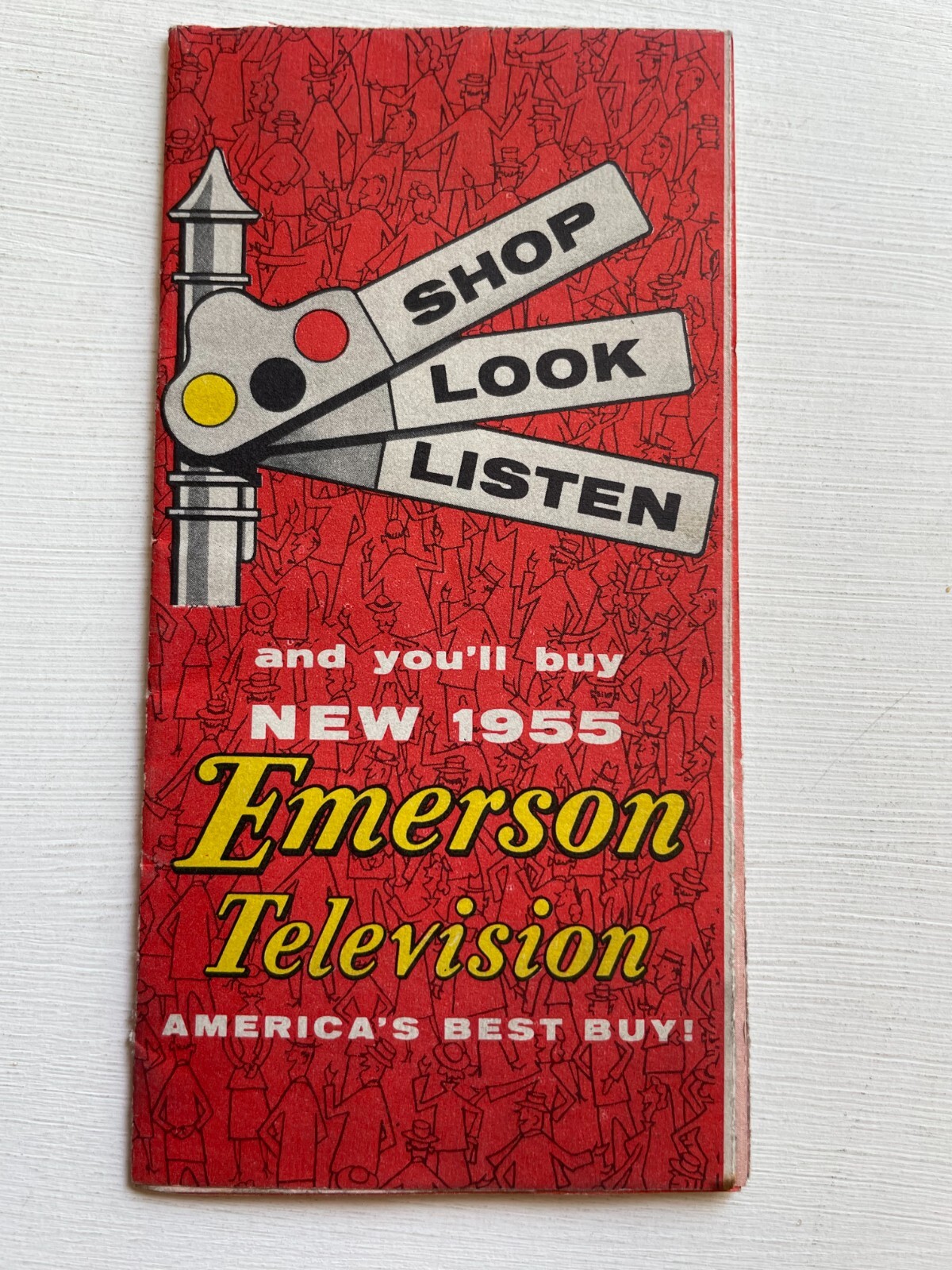1955 Emerson Television Sales Brochure- Has Portable and Color TV Inside