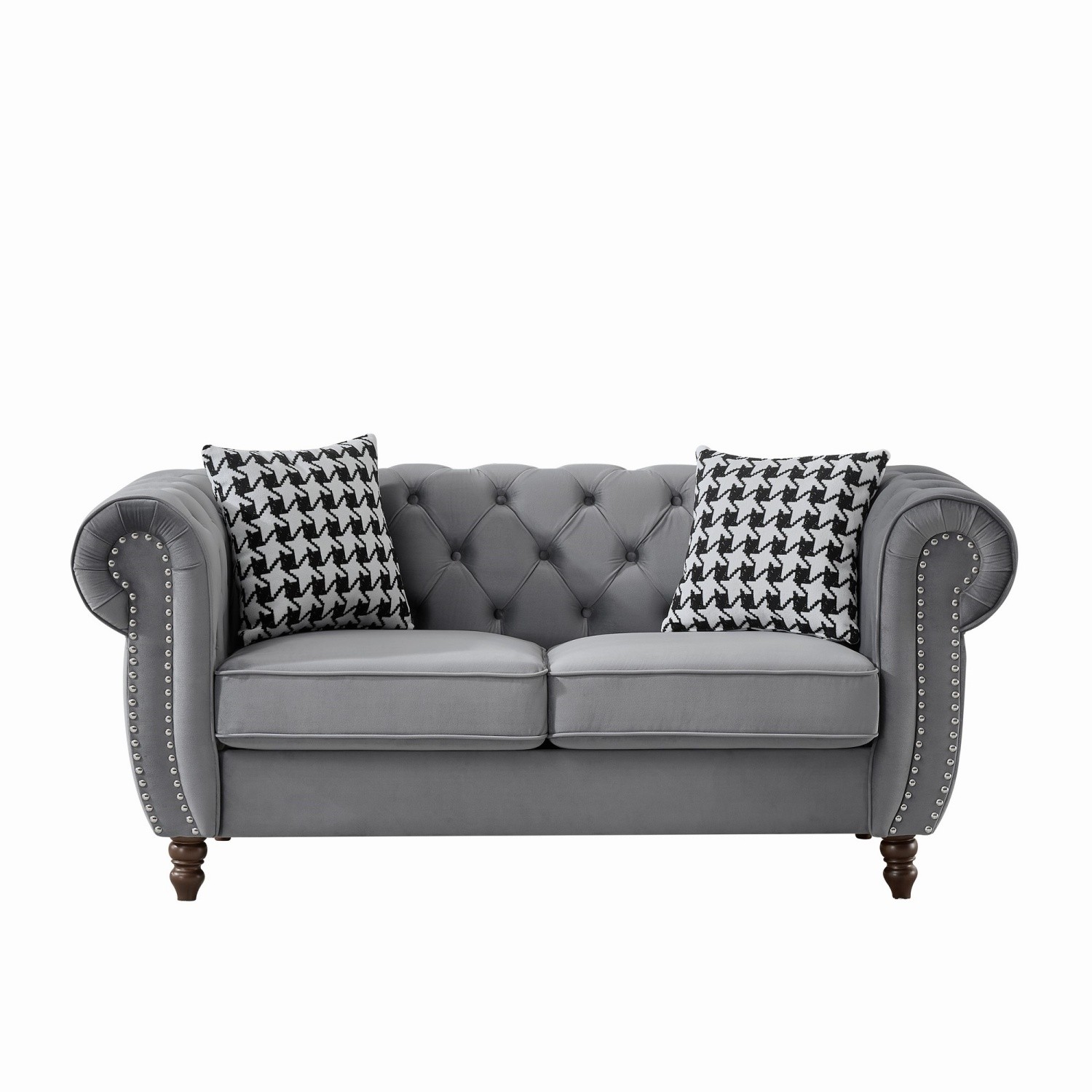 67'' Loveseat Sofa 2-Seater Velvet Upholstered Sofa Couch Living Room Sofa