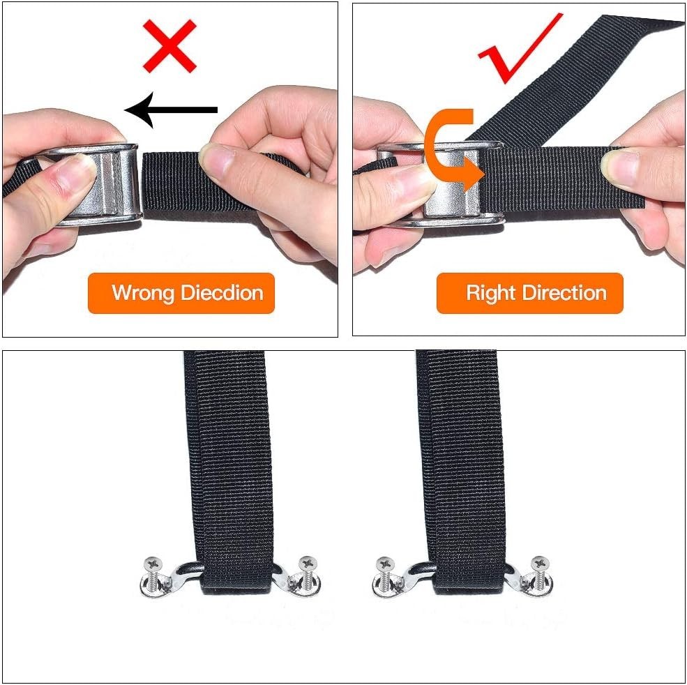 Battery Box Hold-Down Strap Kit - 2x 78'' Nylon Straps & Stainless Steel