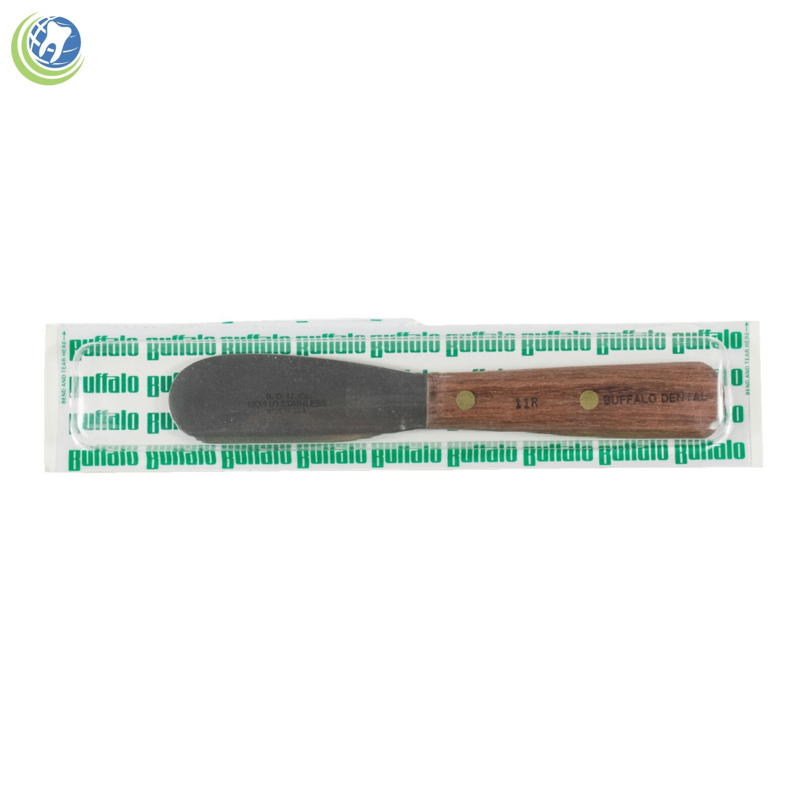 BUFFALO DENTAL LAB INSTRUMENT MIXING PLASTER SPATULA #11R STAINLESS STEEL