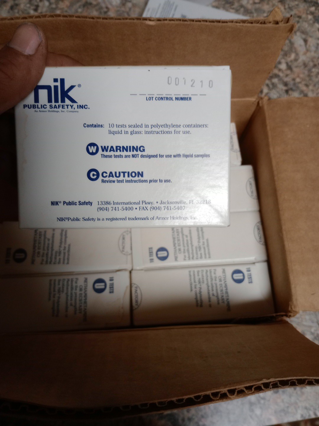 Nik Test Methamphetamine, 10 Count, Box 6087