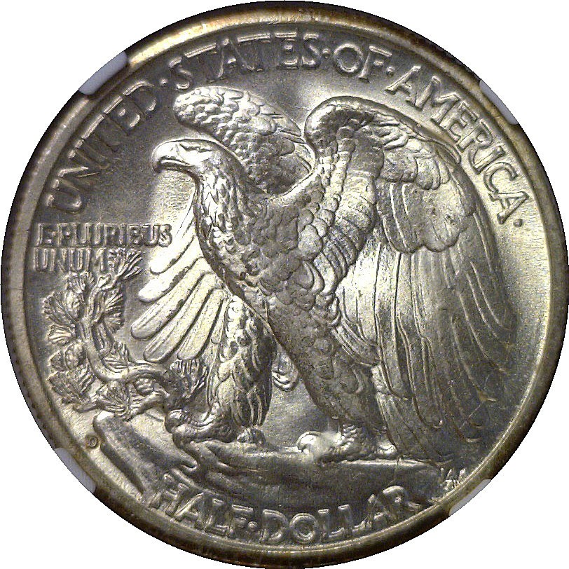 1943-D Walking Liberty Half Dollar NGC MS-66