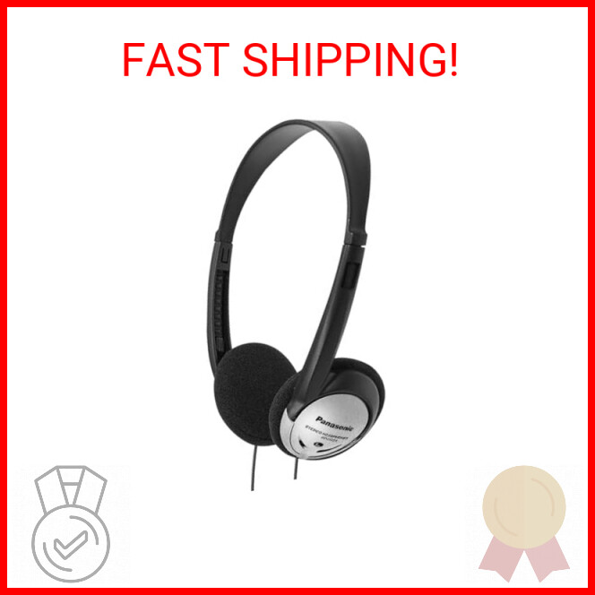 Panasonic Headphones On-Ear Lightweight with XBS RP-HT21 (Black & Silver)