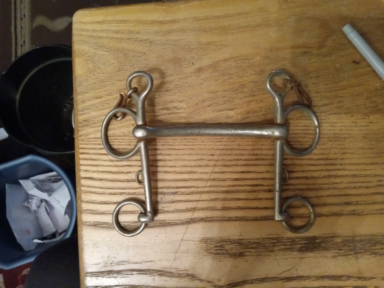 used loose cheek Pelham bit 4 3/4 in  mullen mouth
