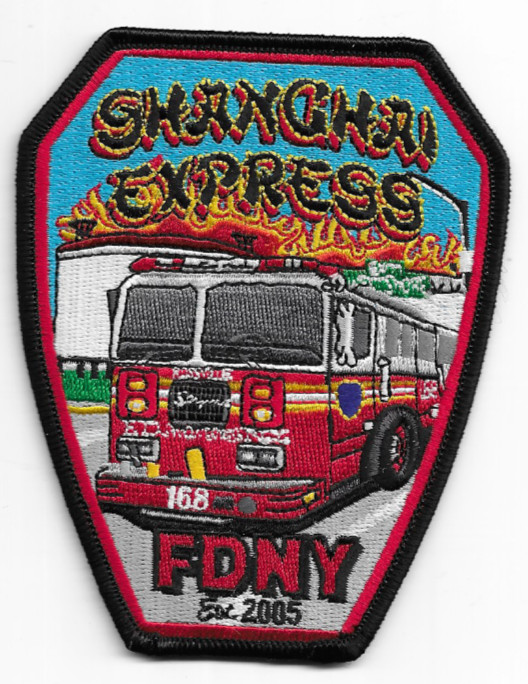 New York City - FDNY Engine-168 "Shanghai Express", NY (3.5" x 4.5") fire patch