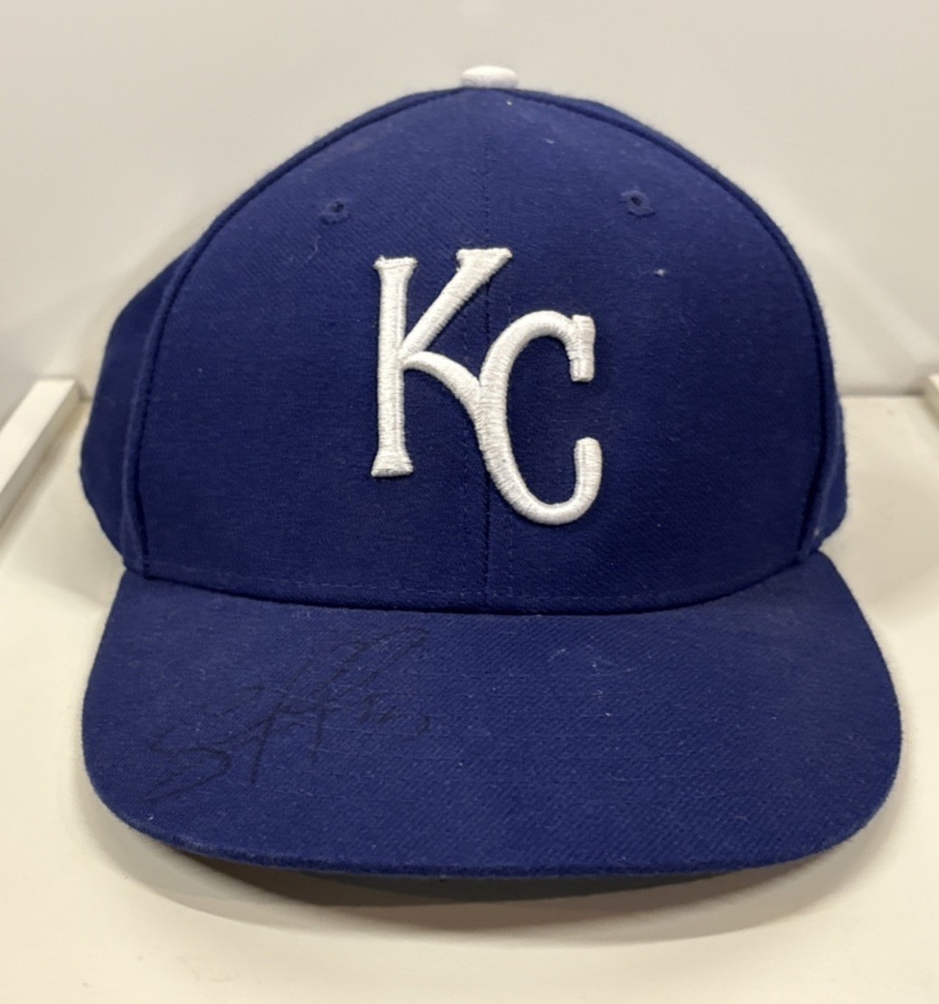 Salvador Perez Signed Kansas City Royals 47 Brand Hat