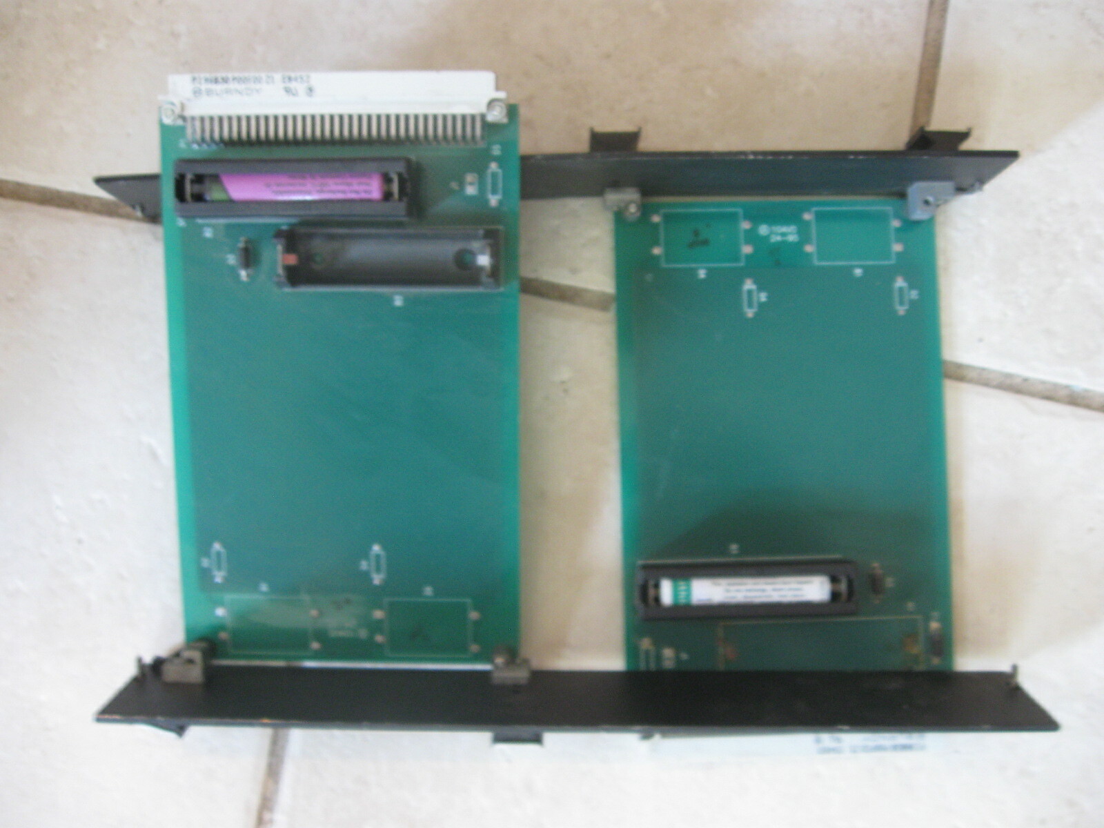 MD M Lot of 2 Battery Back Up Slot cards Burndy # MD-BATBAKUP PI96B30 P00F00 ZI