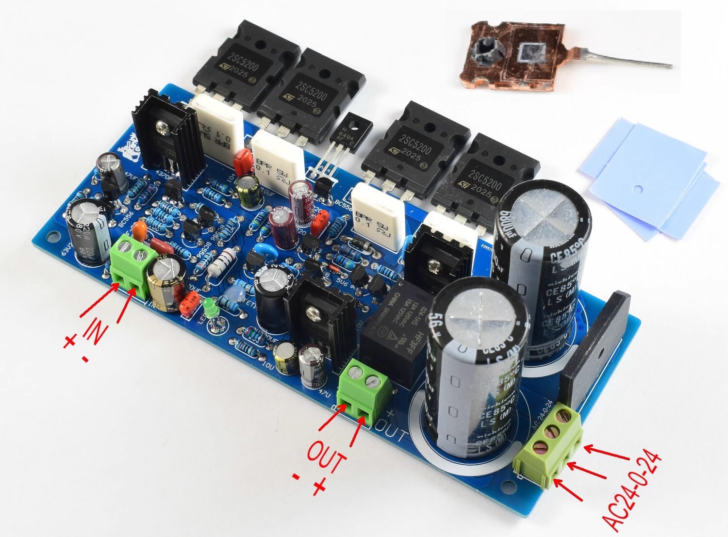 Imitated Swiss FM711 MOD Modified Mono Amplifier Board w Power Protection 250w