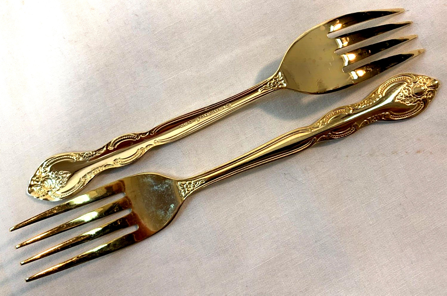 62 Piece Set of INTERNATIONAL SILVER San Marcos Gold Electroplated Flatware