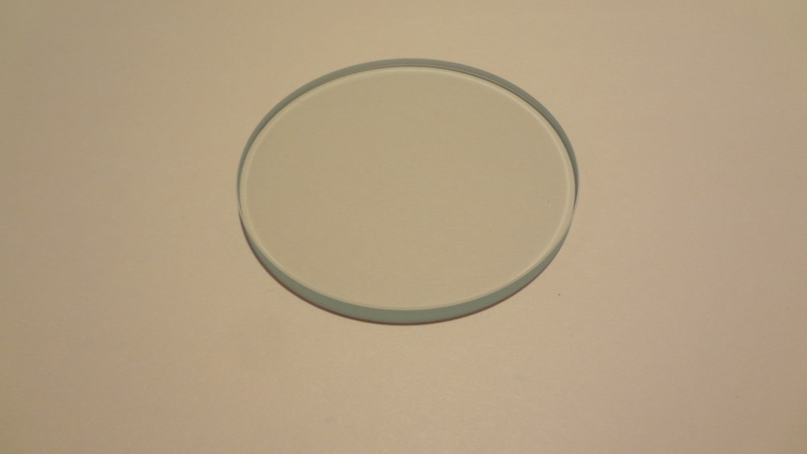 CLEAR GLASS MICROSCOPE  STAGE PLATE 72MM DIAM X 4MM THICK **NEW**