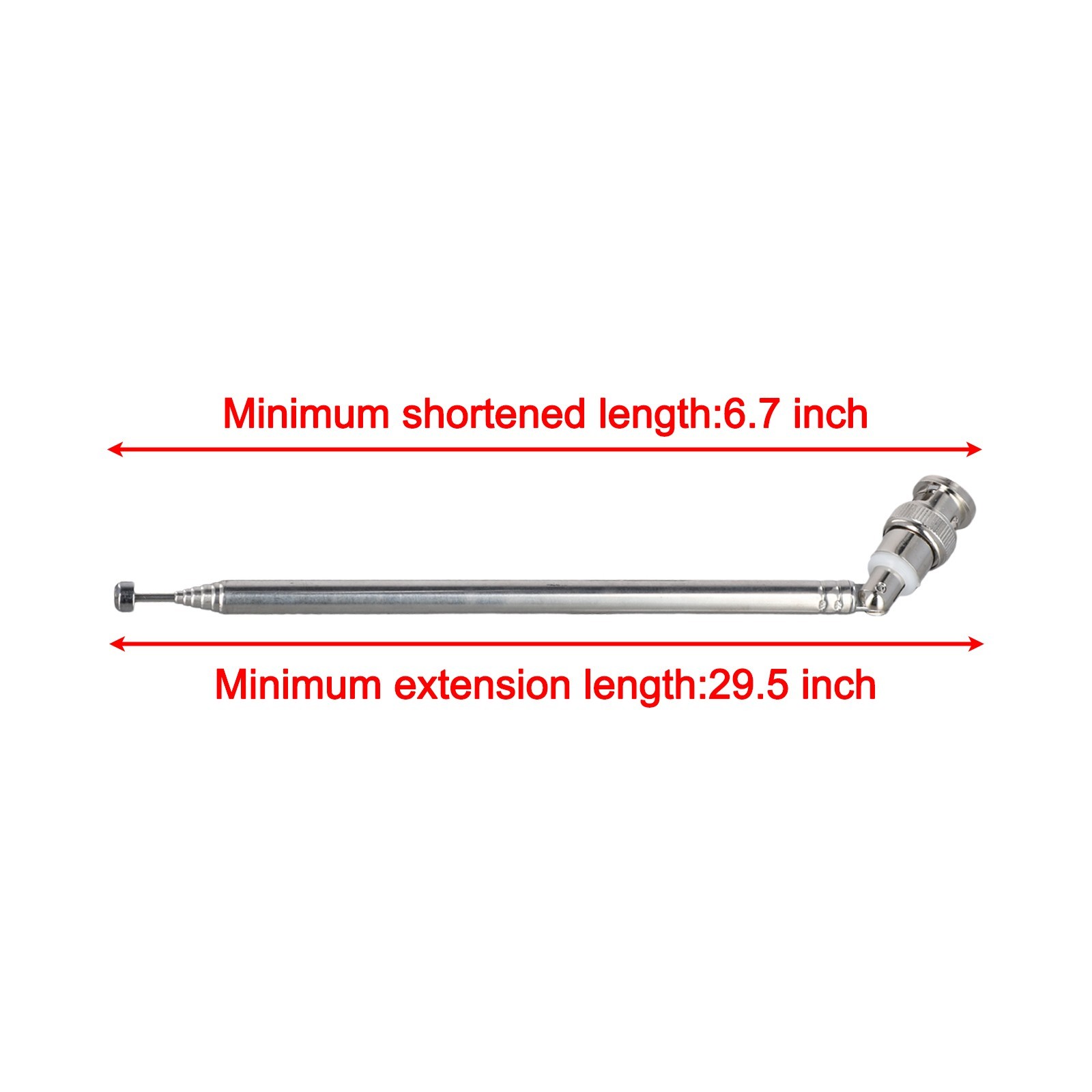 Efficient Retractable BNC Antenna 7 Sections Suitable for Radio Scanners