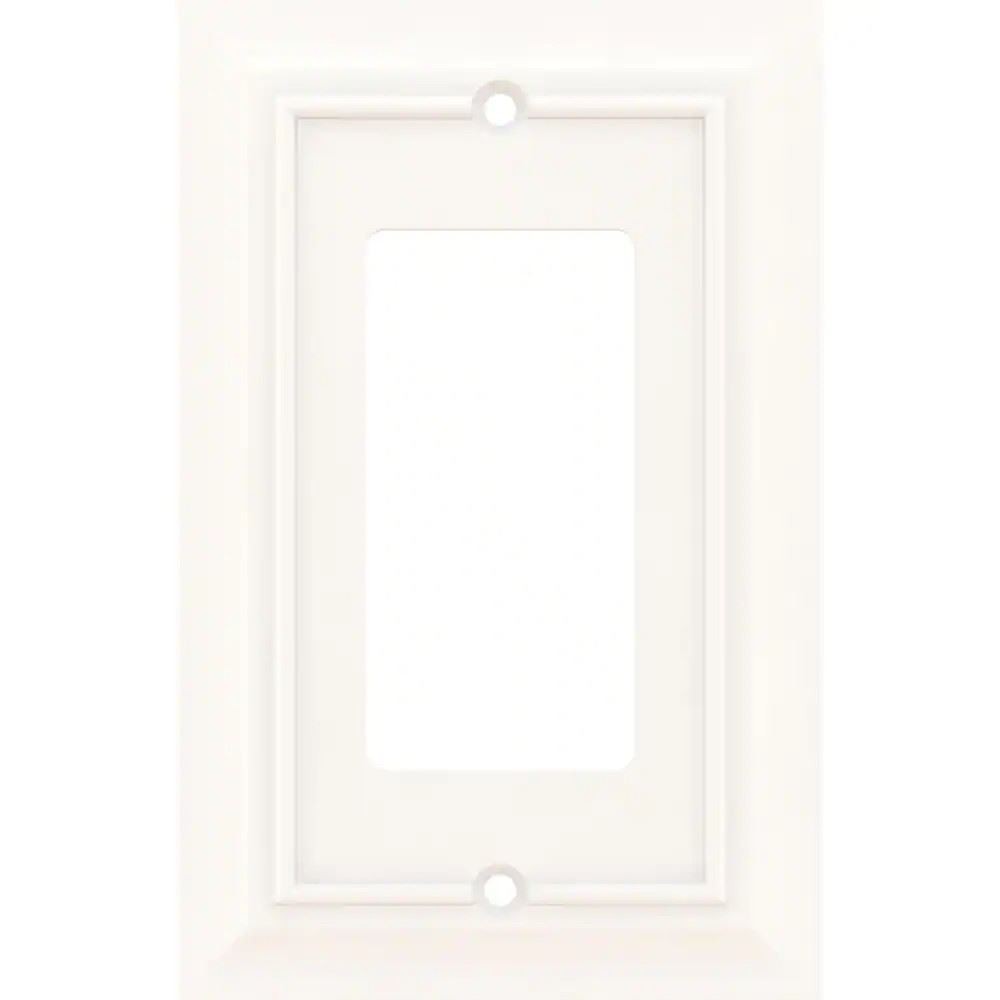Hampton Bay Classic Architect Single GFCI Wall Plate Cover White