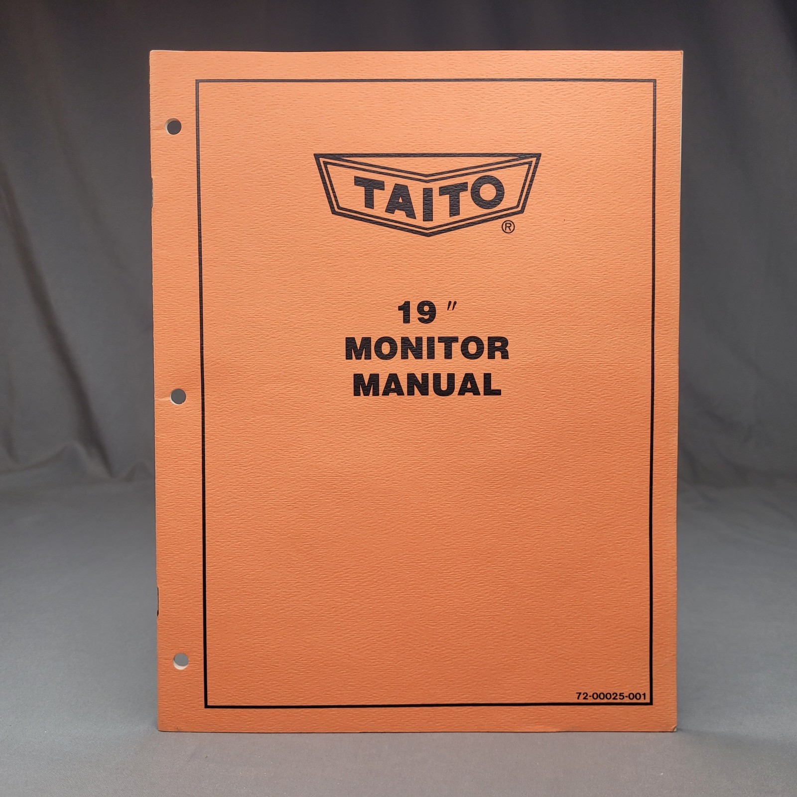 Vintage Taito 19" Monitor Manual Wells Gardner Operation Maintenance Service TV