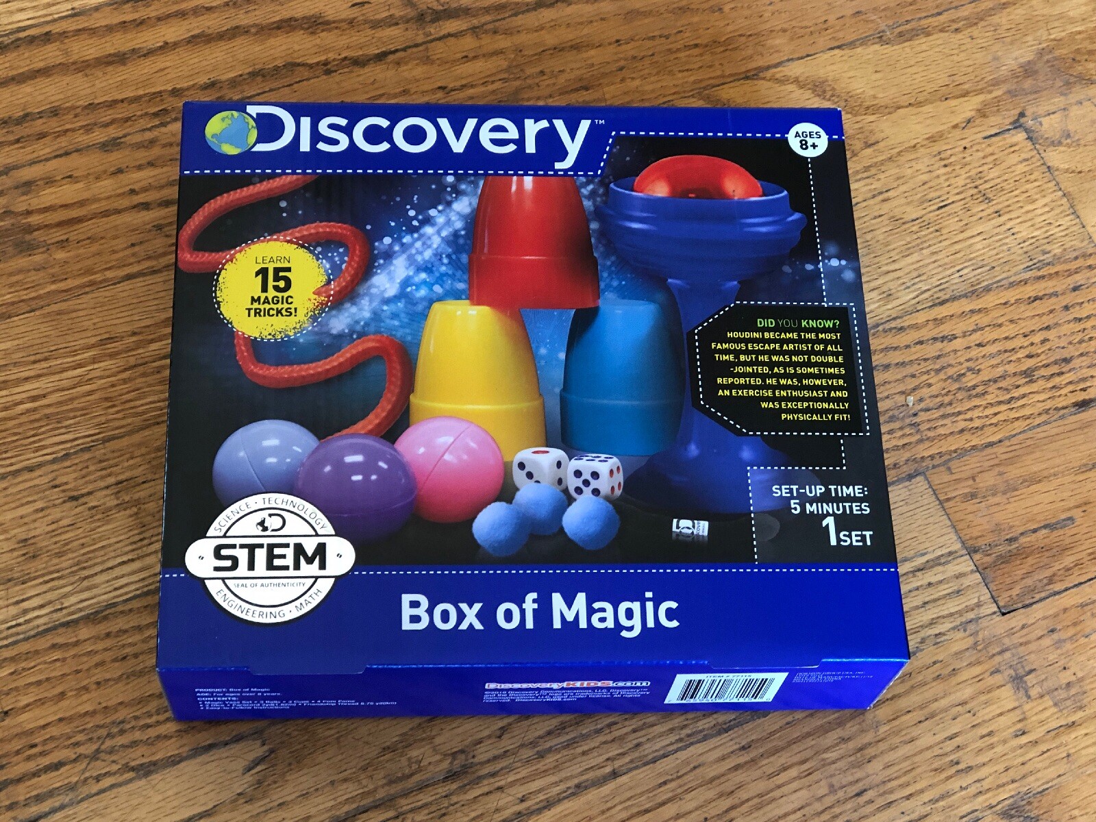 Discovery Kids Box of Magic, ages 8+ Learn 15 Magic Tricks New! Free Shipping!