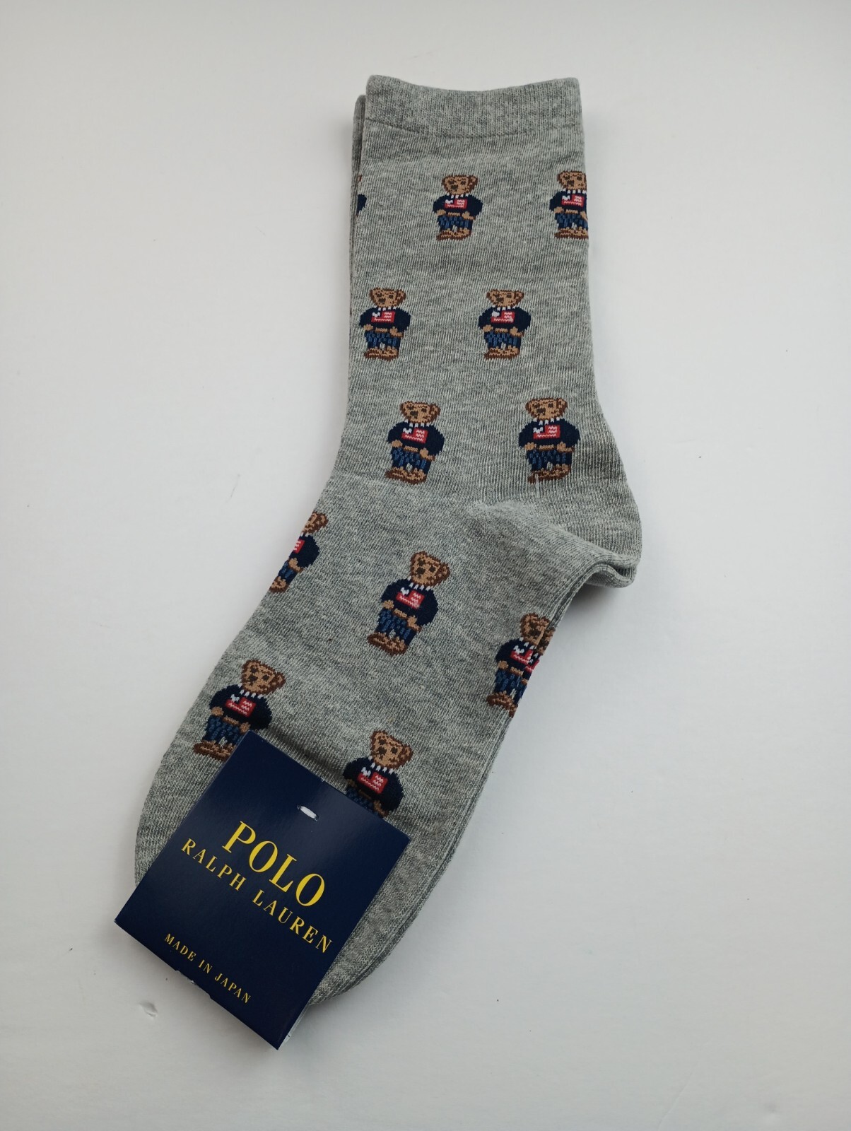 Polo Ralph Lauren Organic Cotton Blend Flag Sweater Bear Socks Size S (23-25cm)
