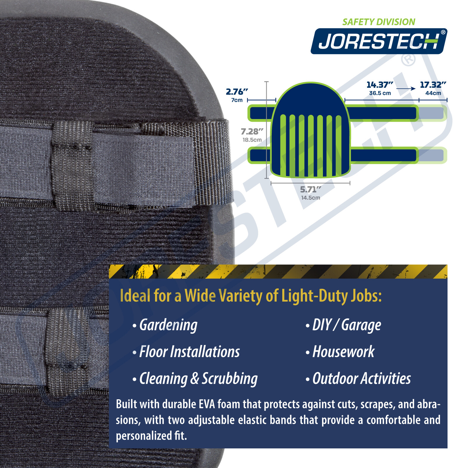 EVA Foam Knee Pads Gardening Work Soft Knee Guard Protector by JORESTECH
