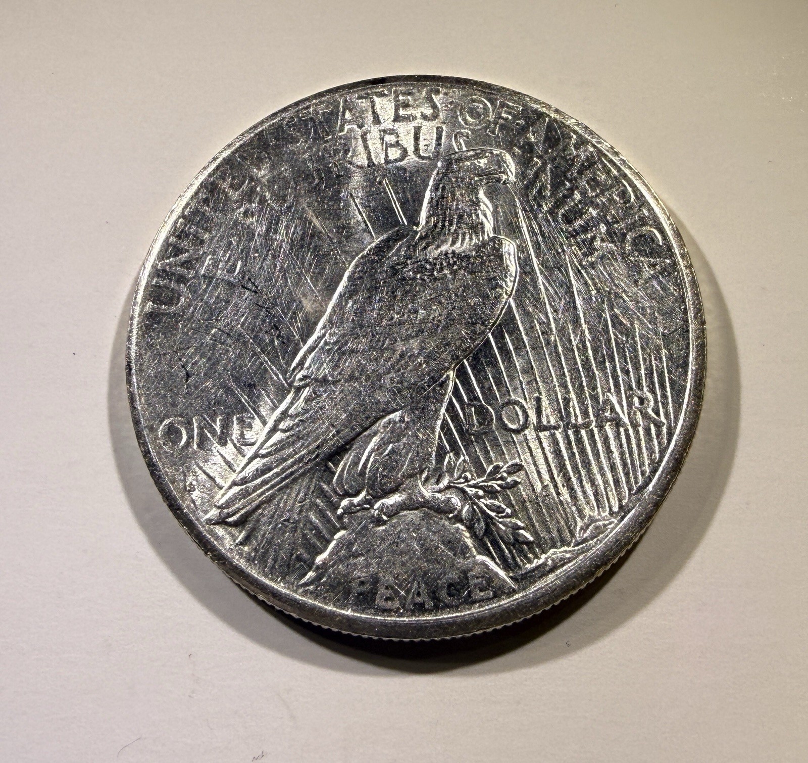 Nice Luster 1924 S PEACE DOLLAR UNC MS DETAILS (cleaned) NICE STRIKE