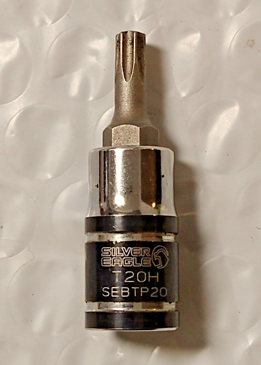 MATCO TOOLS SEBTP20, 1/4" SOCKET DRIVEN, T20H TORX BIT *TAMPER RESISTANT"
