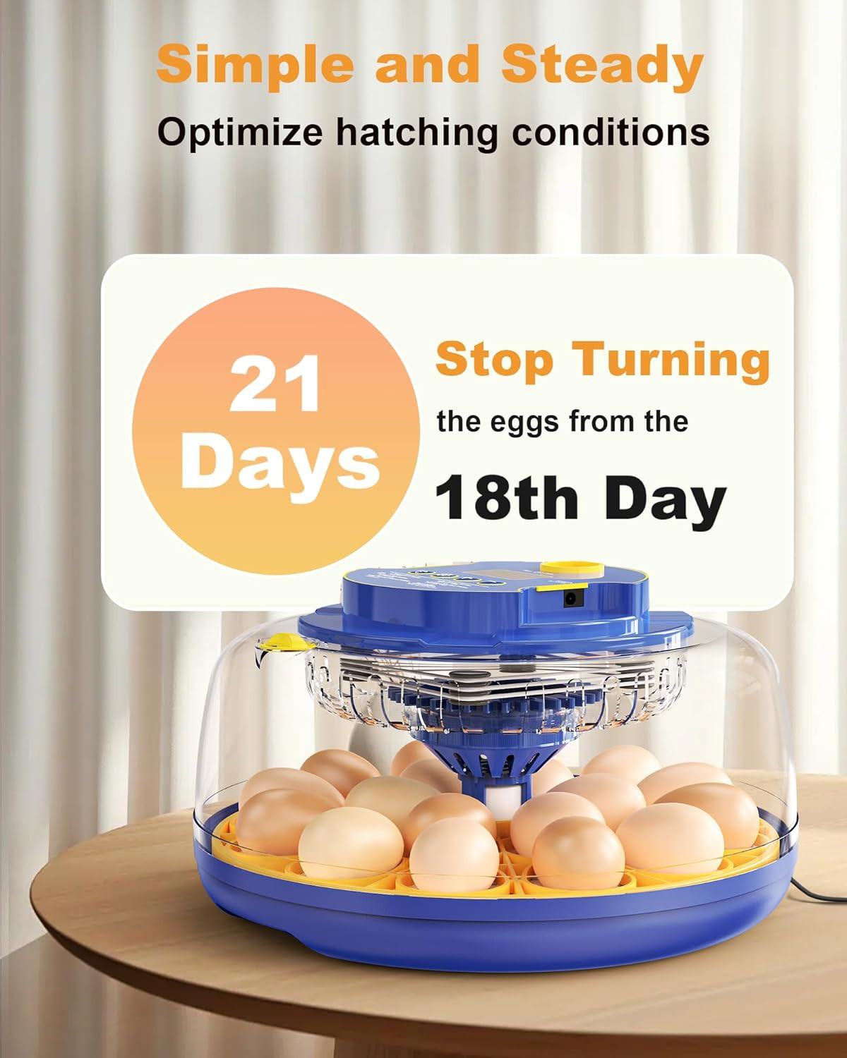 18 Chicken Egg Incubators for Hatching Eggs: Egg Incubator with Automatic