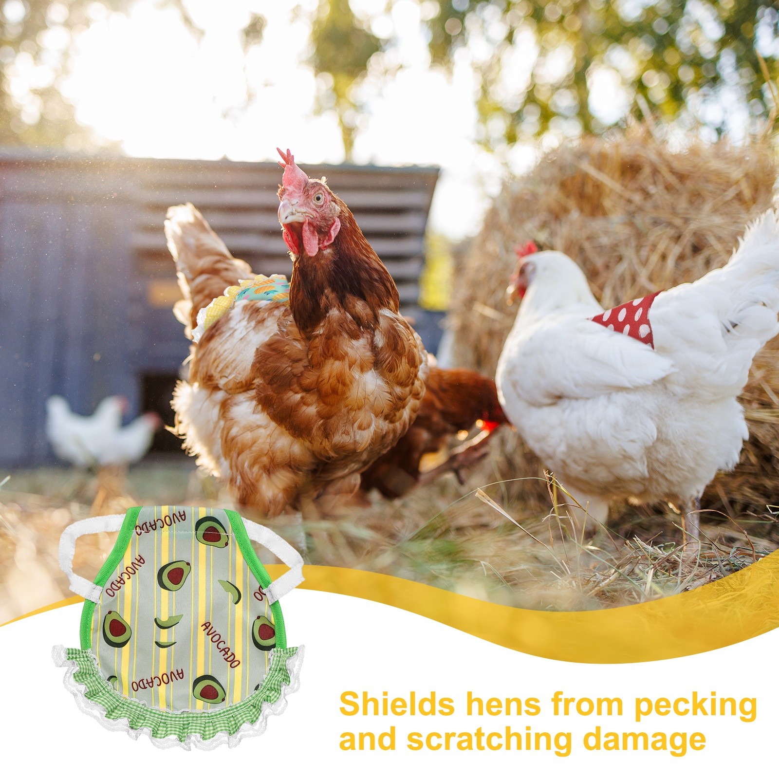 2-Pack Chicken Saddle, Chicken Apron Hens Back Protector [Mixing 2 Styles C]