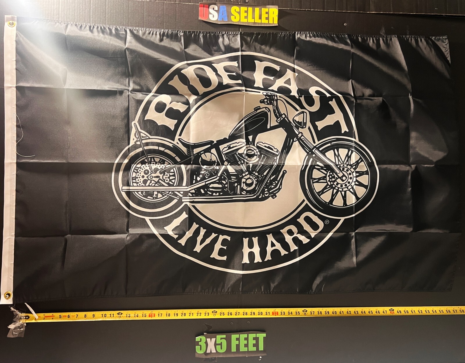 Bikers Flag FREE SHIPPING 5 Man Cave Racing America Beer Motorcycle USA Sign 3x5