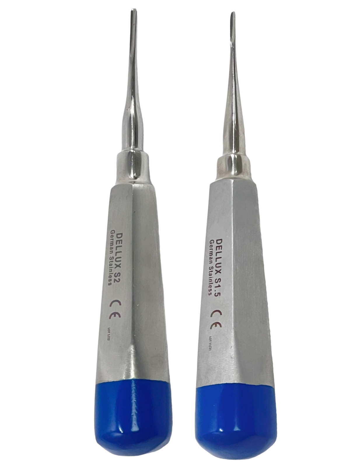 GERMAN DENTAL ELEVATOR EXTRACTING LUXATING APICAL ROOT ELEVATOR 1.5,2MM BLUE STR