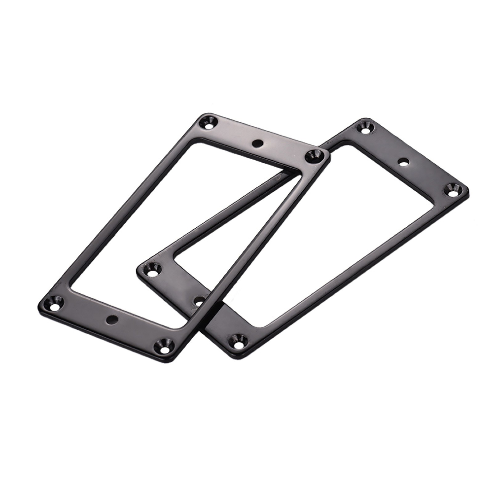 1Pair Iron Electric Guitar Pickup Mounting Ring w/ Screws for Les Paul LP Black