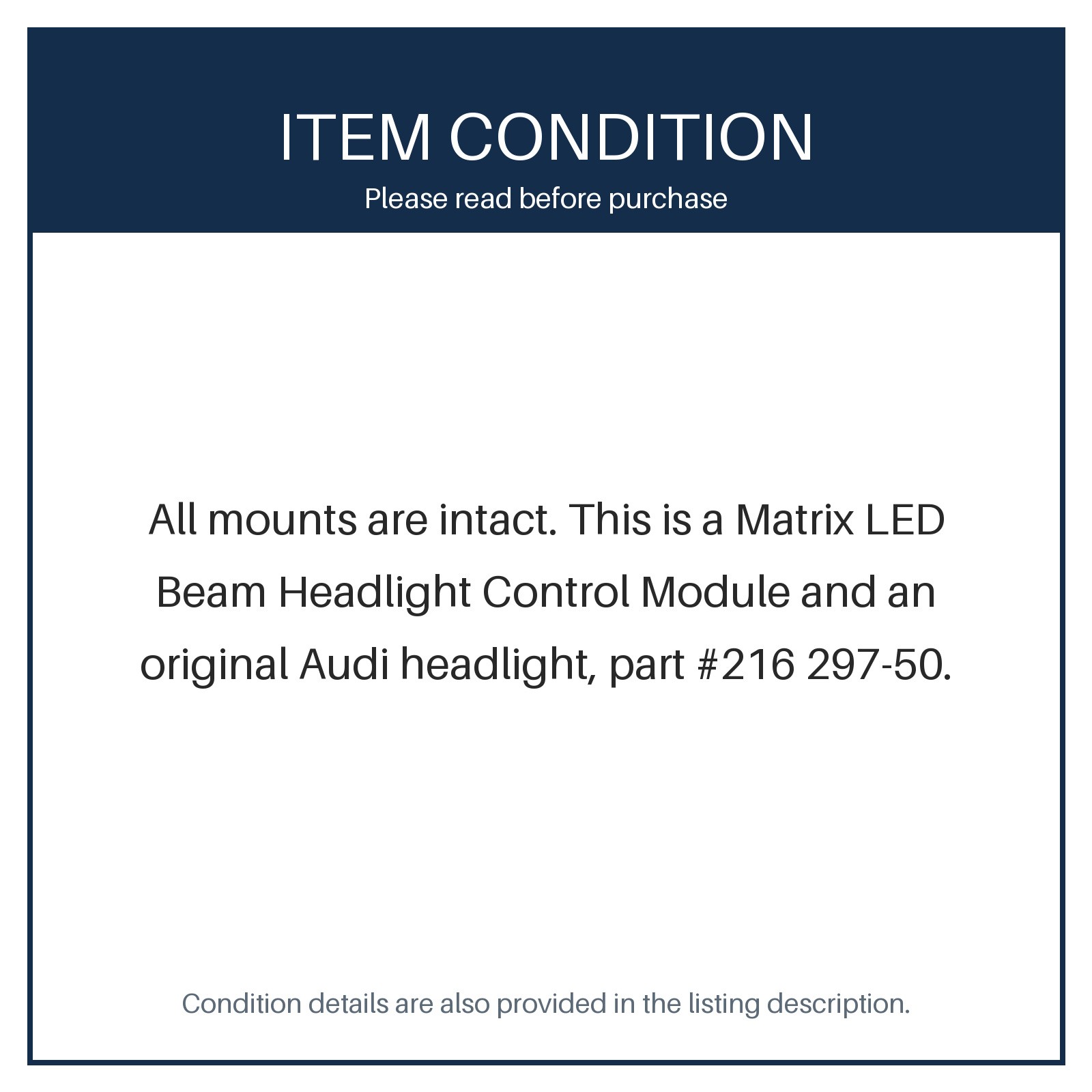 2021 Audi Q5 OEM Matrix Headlight Control Module LED Beam Ballast
