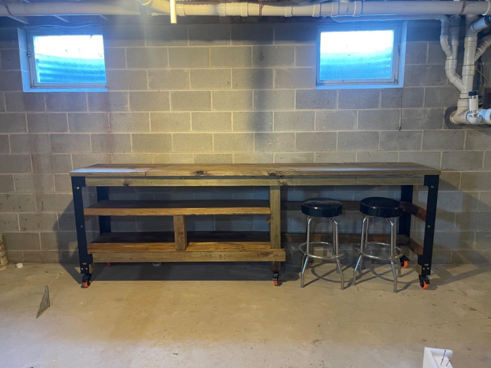Steel Work Bench Leg Bracket Workbench Frame Kit Garage Shop Storage Shelving