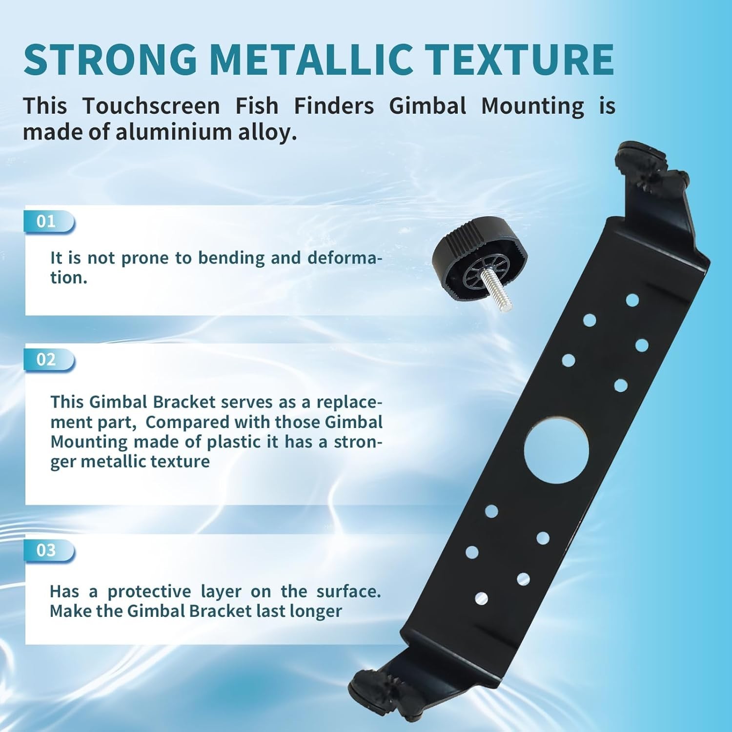 000-11020-001 Gimbal Mounting Bracket with Knobs for 9" Touchscreen Fish Find...