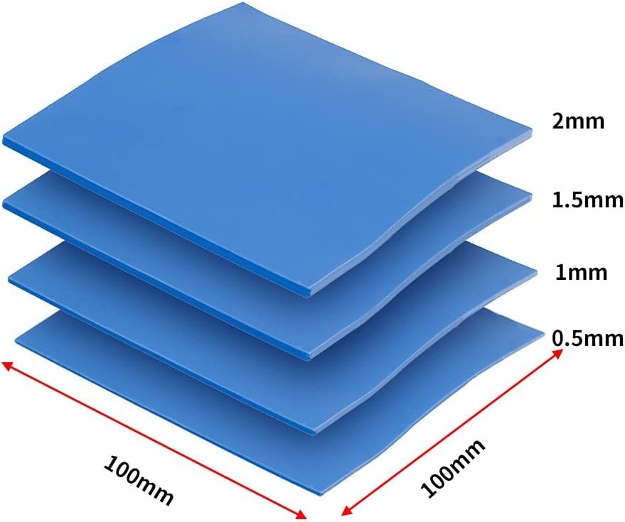 Efficient Heat Resistant Thermal Pad Set - 100x100mm for Reliable Electronics