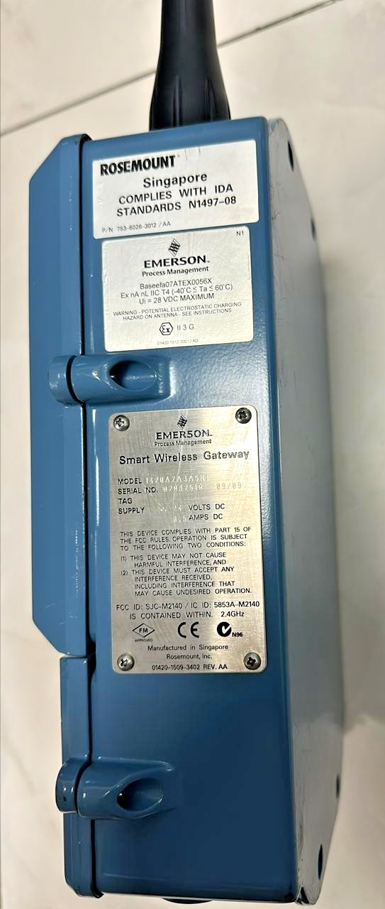 Emerson Smart Wireless Gateway 1420A23A5N1 Wireless 1420 Gateway