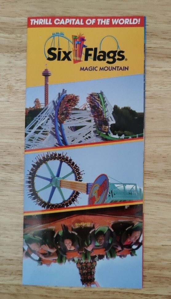 SIX FLAGS MAGIC MOUNTAIN Visitor Guide RIDES: Superman, Batman, WONDER WOMAN "G"