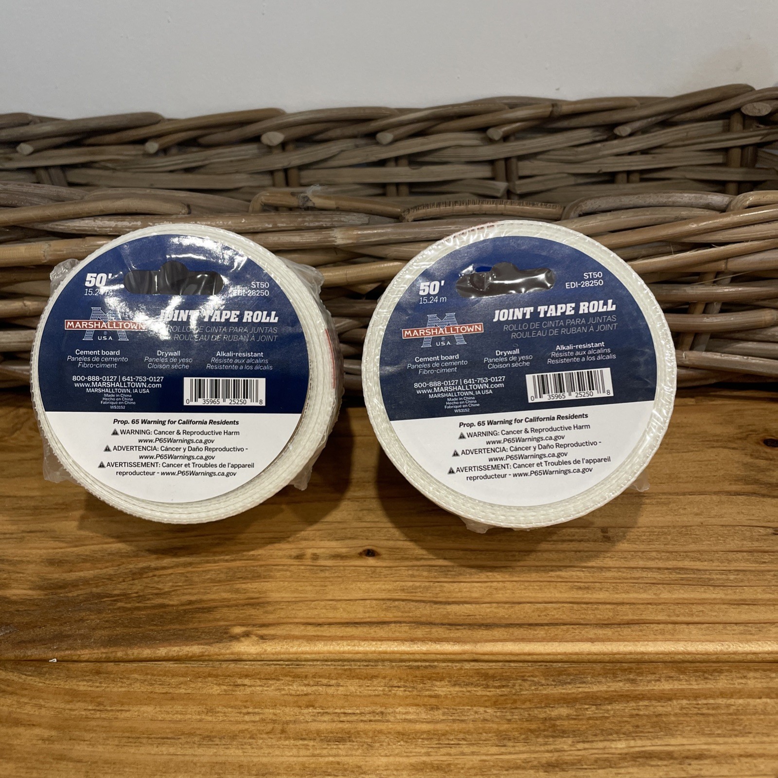 Home repair Drywall Joint Tape  Roll 50’ 2 Rolls Marshalltown Home Construction