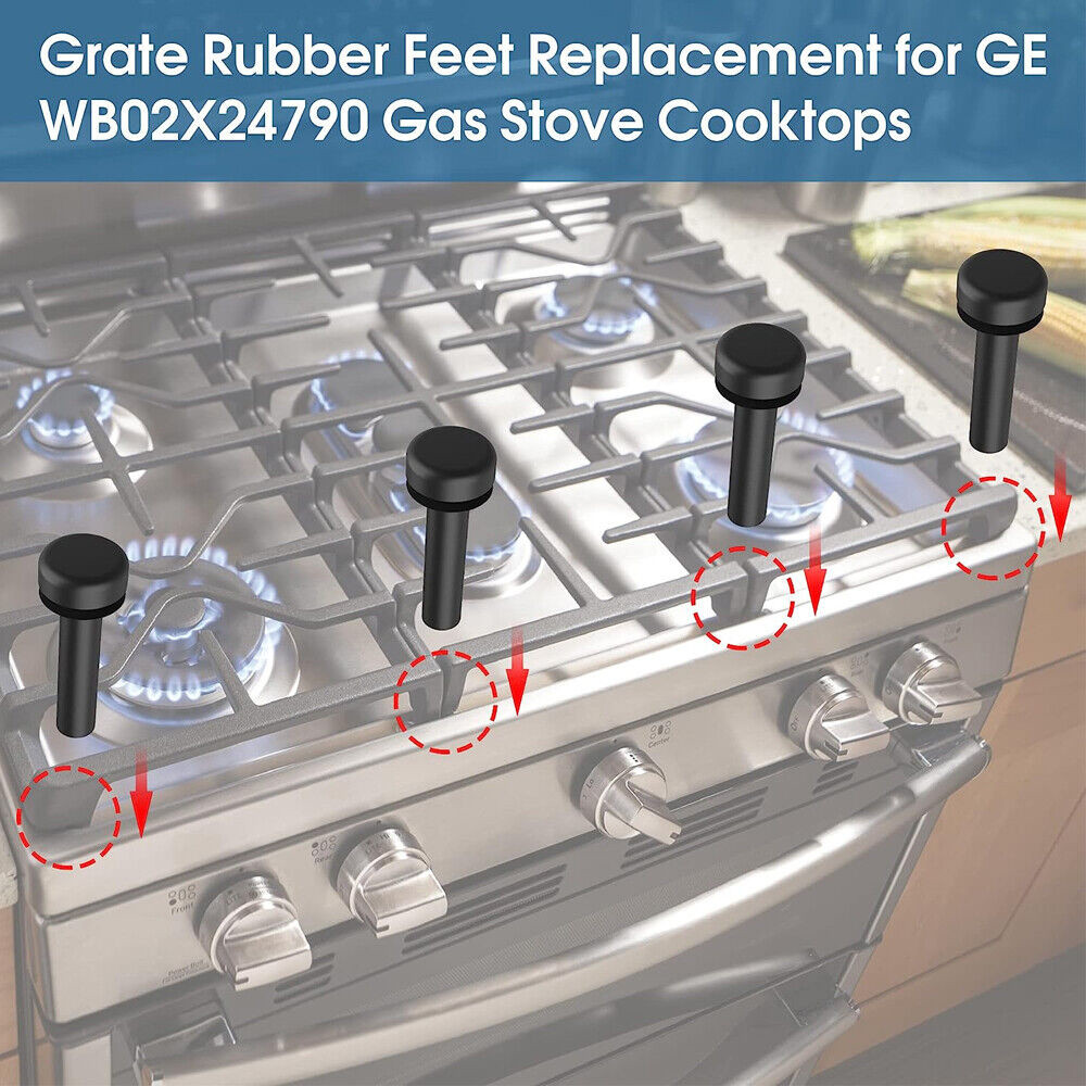 Grate Rubber Feet WB02X24790 For GE Gas Stove Top Range 4/8/12/16/32/48pcs