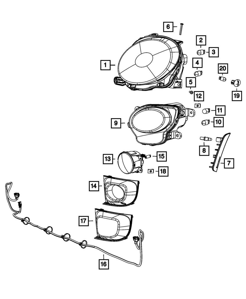Genuine Mopar Fog Lamp Jumper Wiring 68079568AB
