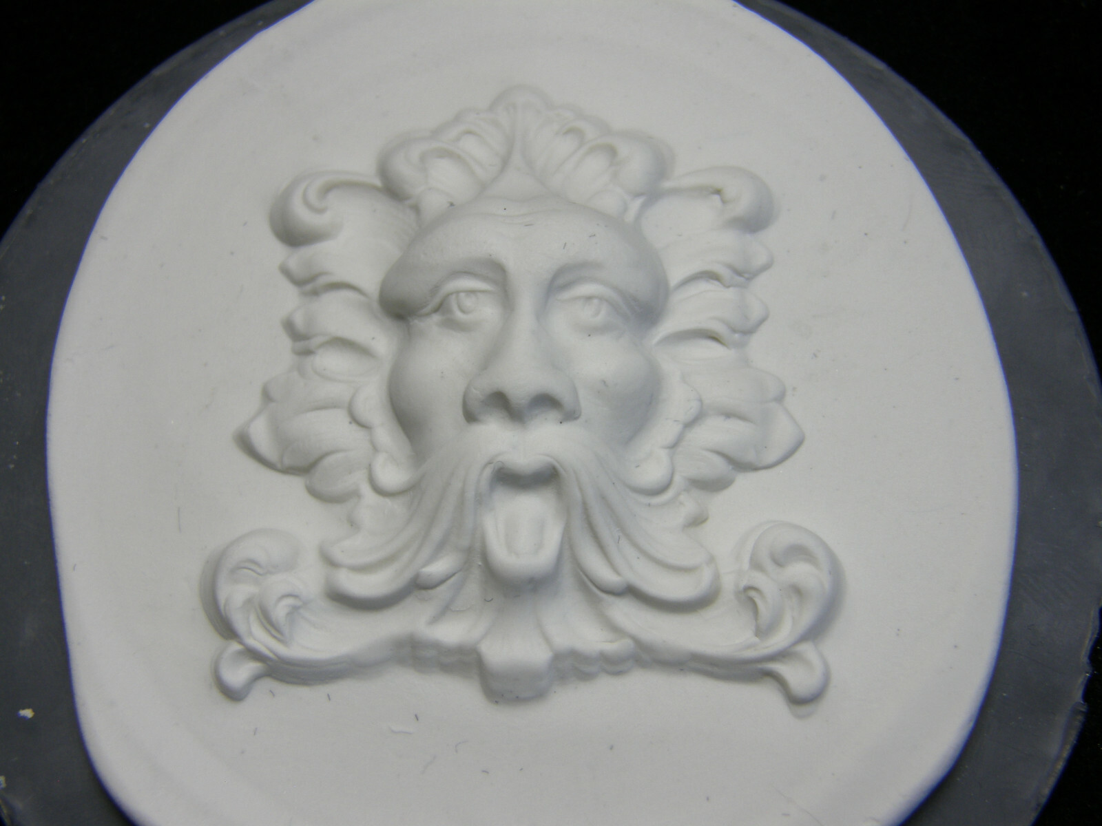 Green Man Face Polymer Clay Mold (MD1302)