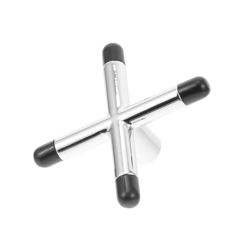 Durable Metal Pool Cue Bridge Cross Shaped Rest Snooker Silver Accessory