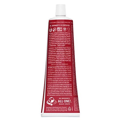 Dr. Bronner’s - All-One Toothpaste (Cinnamon, 5 Ounce) - 70% Organic