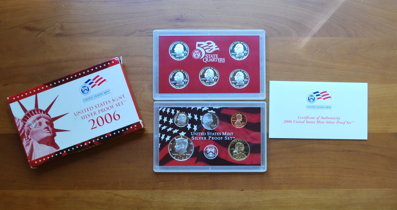 2006 United States Mint Silver Proof Set, COA, 10 Coins,