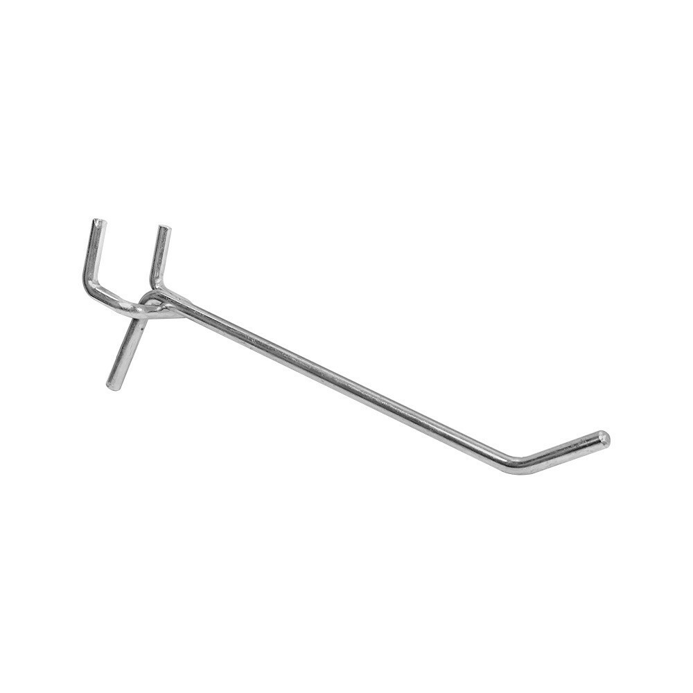 Peg Board Shelving Hooks 1/8 inch Thick Pegboard Zinc 20 Pc 2 inch Long