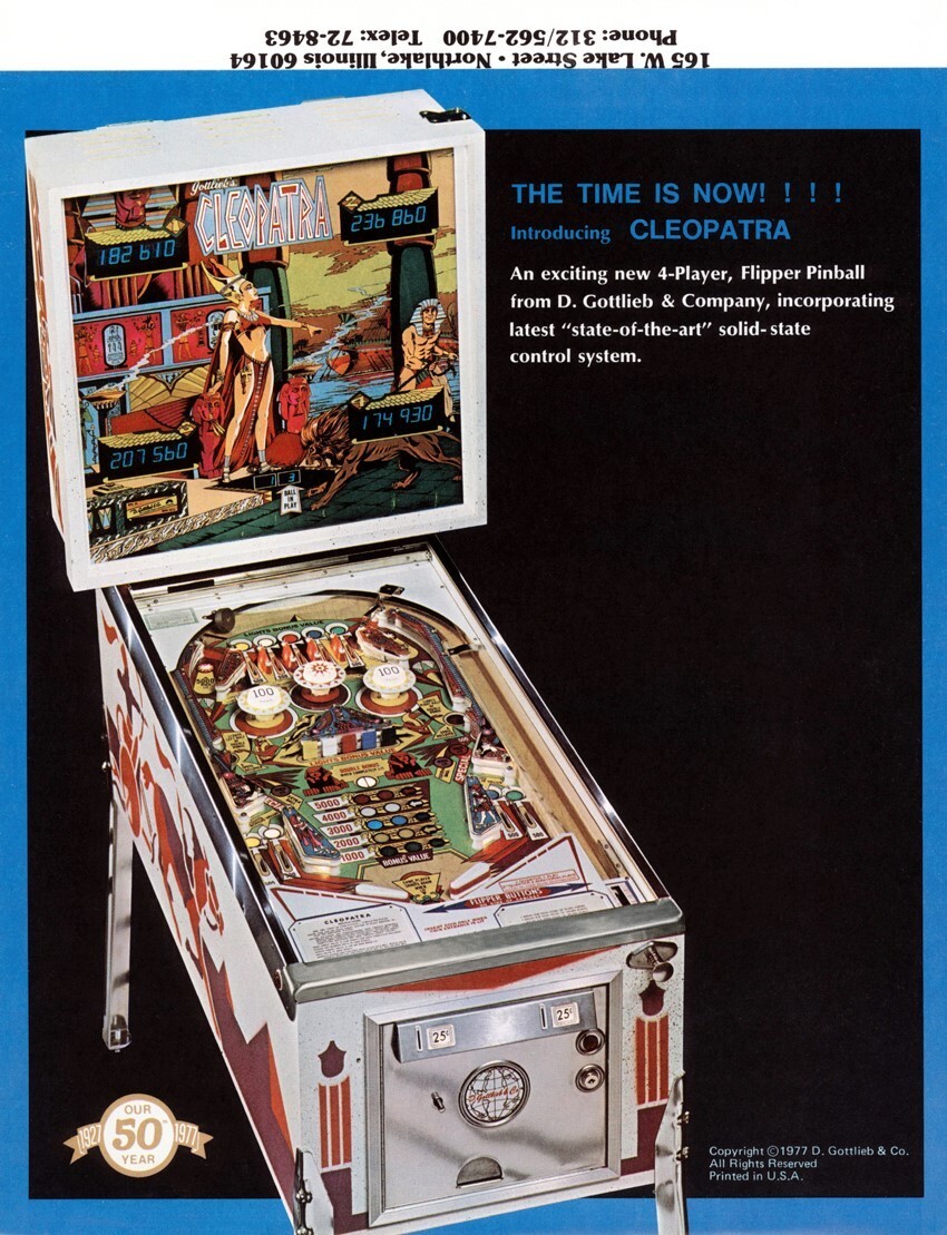 1977 Gottlieb Cleopatra Pinball Machine Rubber Ring Kit