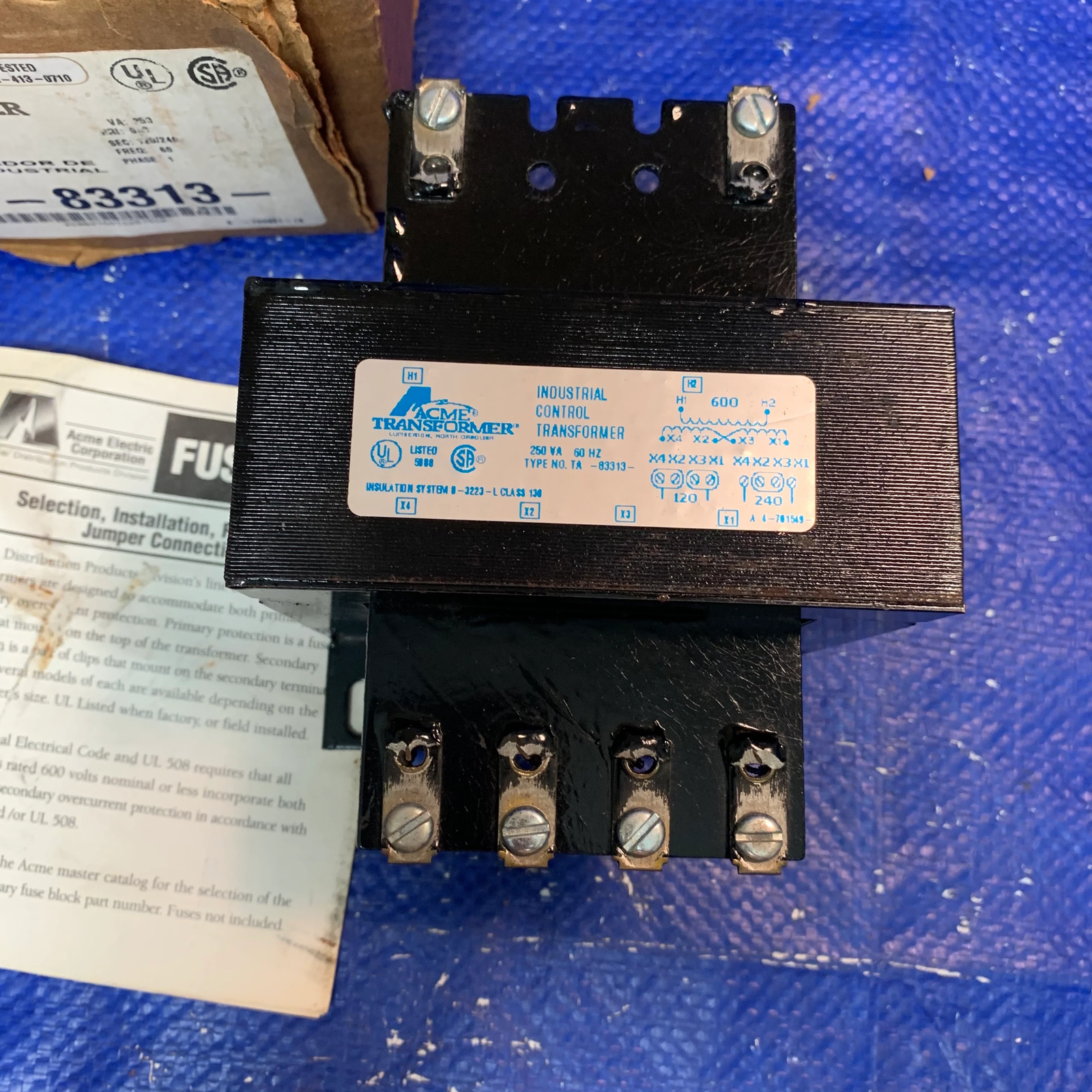 Acme Transformer TA-83313 Industrial Control Transformer (Open Box)