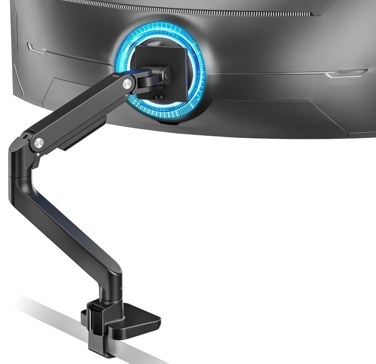 Brazo para monitor ultrapanorámico 17–49″ resistente con resorte de gas, Nuevo