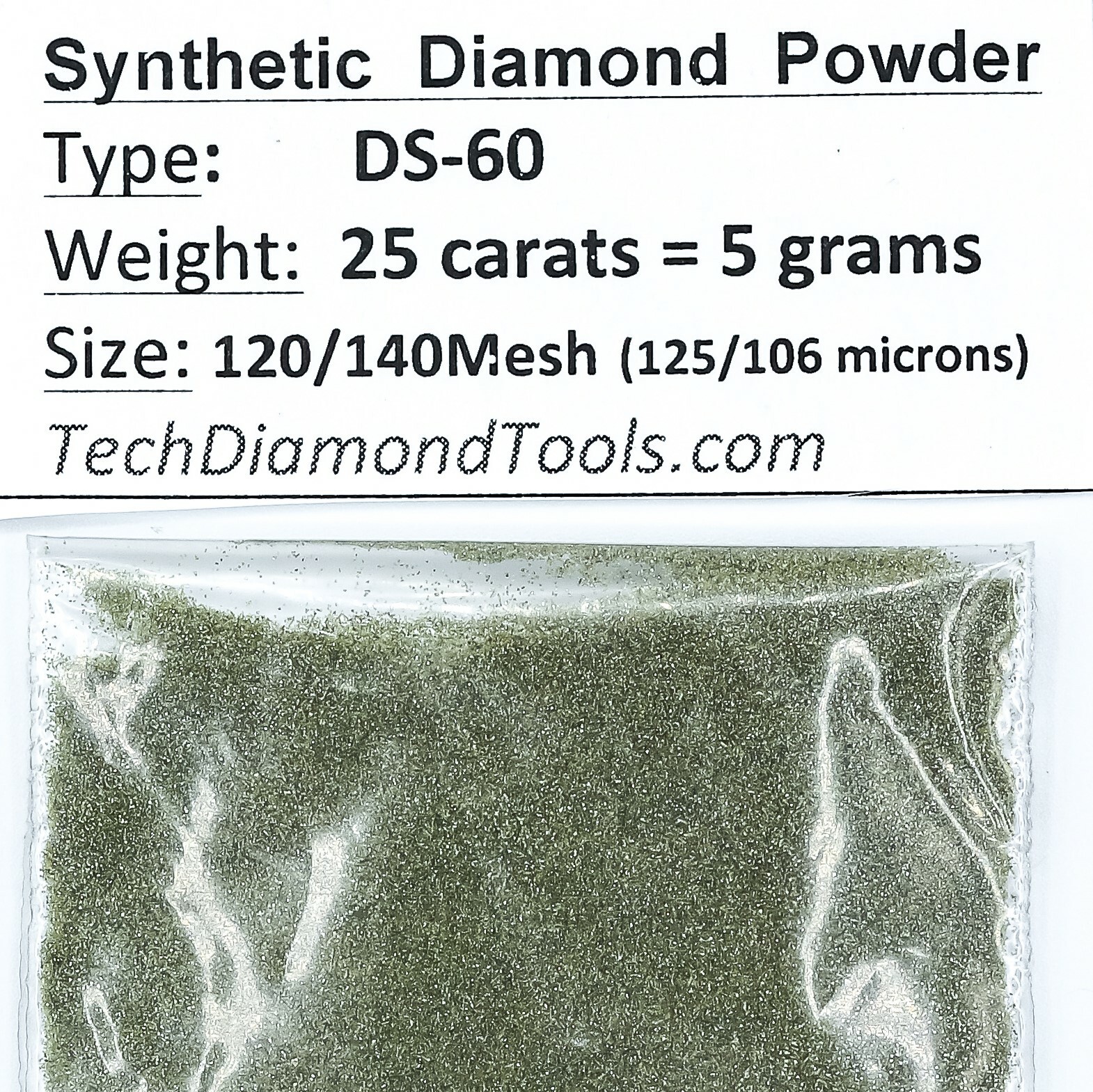 TechDiamondTools Diamond Powder 120 Grit 125-106 Microns, 25 cts = 5 Gram