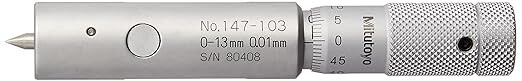 Mitutoyo 147-103 Can Seam Micrometer 0-13mm Range, 0.01mm Graduation