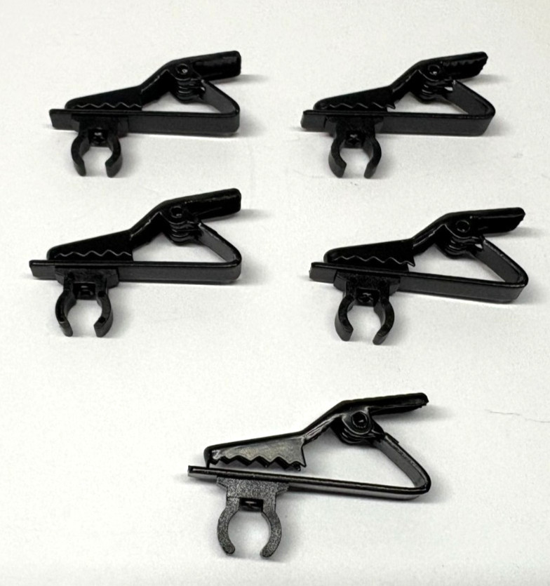 5pcs Metal Microphone Lapel Tie Clips for Lapel Lavalier Mic Video Meeting SM