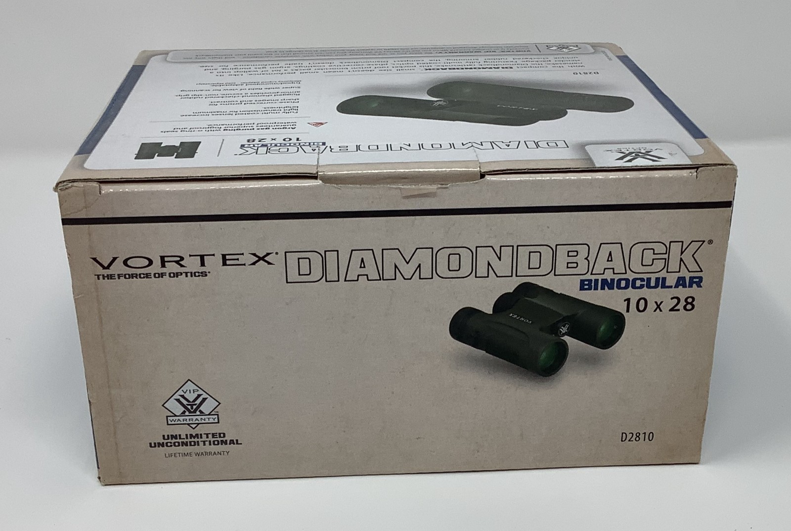 Vortex Diamondback 10x28 Binoculars D2810 Compact Waterproof New In Box