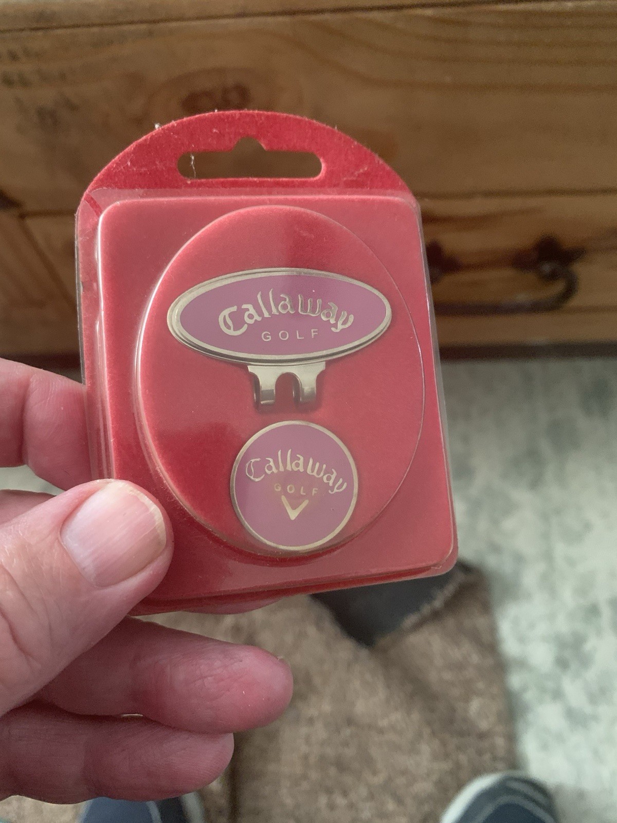 Pink Callaway Magnetic Hat Clip Ball Marker New